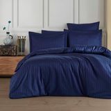 Soley Calisto Lacivert 200 x 220 cm %100 Pamuk Çift Kişilik Saten Nevresim Takımı