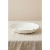 Soley Ceyda | Altın Kenarlı Porselen Büyük Kase (25 Cm) - Ekru