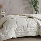 Soley | Feelwool | Pamuklu Yün Dolgulu 155 x 215 Tek Kişilik Yorgan Beyaz