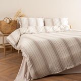 Soley Felix Kiremit 200 x 220 cm İpliği Boyalı Çift Kişilik Nevresim Takımı
