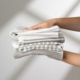Soley | Izay | %100 Pamuk Mutfak Havlusu - 50 x 70 cm - Gri
