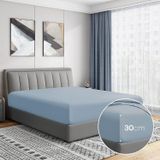 Soley | Jersey |%100 Doğal Pamuklu Tek/Çift Kişilik Lastikli Çarşaf MAVİ