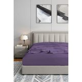 Soley | Jersey | %100 Pamuk Çift Kişilik 140 x 200 Lastikli Çarşaf - Mürdüm - Standart