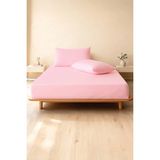 Soley | Jersey | %100 Pamuk Premium 2'li Yastık Kılıfı Seti - Pembe - 50 x 70 cm