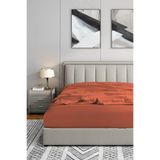 Soley Jersey Kiremit %100 Pamuk Çift Kişilik 160x200 cm Lastikli Çarşaf