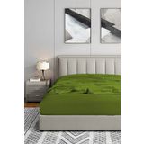 Soley Jersey Yeşil %100 Pamuk Çift Kişilik 160x200 cm Lastikli Çarşaf