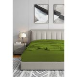 Soley Jersey Yeşil %100 Pamuk Tek Kişilik 120x200 cm Lastikli Çarşaf