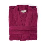 Soley | Kimono |%100 Pamuk Kadın/Erkek Unisex Kimono Bornoz BORDO L - BEDEN