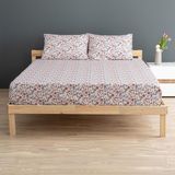 Soley Liberty Bordo %100 Pamuk Tek Kişilik 100x200 cm Lastikli Çarşaf Seti