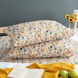 Soley Liberty Pamuklu 50 x 70 cm Renkli 2'li Yastık Kılıfı Seti Canlı Desenli Şıklık - Sarı
