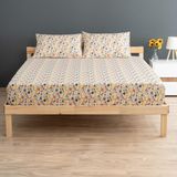 Soley Liberty Sarı %100 Pamuk Tek Kişilik 100x200 cm Lastikli Çarşaf Seti