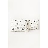 Soley Lover 50x70 2'li Yastık Kılıfı, Beyaz