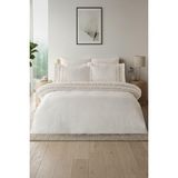 Soley Matrice | Çift Kişilik Krep Nakışlı Nevresim Takımı - Ekru - 200 x 220 cm
