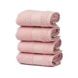 Soley Minerva %100 Doğal Pamuklu 4'Lü Misafir - Mutfak Havlusu Seti Pembe 30 x 50 Pembe