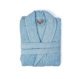 Soley Minerva Extra Yumuşak %100 Pamuk Kadın / Erkek Unisex Bornoz Mavi