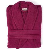 Soley | Minerva | Extra Yumuşak %100 Pamuklu Kadın / Erkek Unisex Bornoz - 2XL - Bordo