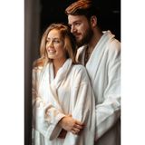 Soley | Minerva | Extra Yumuşak %100 Pamuklu Kadın / Erkek Unisex Bornoz - Beyaz - XL