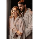 Soley | Minerva | Extra Yumuşak %100 Pamuklu Kadın / Erkek Unisex Bornoz - Kahverengi - XL