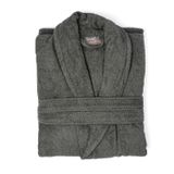Soley | Minerva | Extra Yumuşak%100 Pamuklu Kadın/Erkek Unisex Bornoz M - BEDEN ANTRASİT
