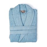 Soley | Minerva | Extra Yumuşak%100 Pamuklu Kadın/Erkek Unisex Bornoz Mavi XXXL - BEDEN