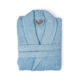 Soley Minerva Mavi Ekstra Yumuşak %100 Pamuk Unisex Bornoz