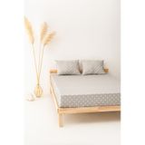 Soley Mix & Match Hearts Gri %100 Pamuk Çift Kişilik Çarşaf Seti