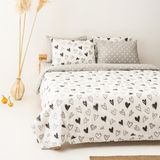 Soley Mix & Match Lover Beyaz %100 Pamuk 160 x 220 cm Tek Kişilik Nevresim Seti