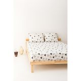Soley Mix & Match Lover Beyaz %100 Pamuk Çift Kişilik Çarşaf Seti