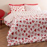 Soley Mix & Match Lover Kırmızı %100 Pamuk 200 x 220 cm Çift Kişilik Nevresim Seti