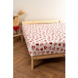 Soley Mix & Match Lover Kırmızı %100 Pamuk Çift Kişilik Düz Çarşaf
