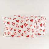 Soley | Mix & Match | Lover | Pamuk 2’li Yastık Kılıfı Seti - Kırmızı - 50 x 70 cm
