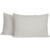 Soley | Mix & Match | Plain | %100 Pamuklu 2’li Yastık Kılıfı Seti - 50 x 70 cm - Ekru