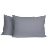 Soley | Mix & Match | Plain |%100 Pamuklu 2’li Yastık Kılıfı Seti Gri