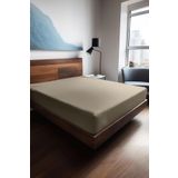 Soley Mix & Match Plain Bej %100 Pamuk Ranforce 100x200 cm Tek Kişilik Lastikli Çarşaf