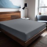 Soley Mix & Match Plain Gri %100 Pamuk Ranforce 160x200 cm Çift Kişilik Lastikli Çarşaf