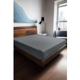Soley Mix & Match Plain Gri %100 Pamuk Ranforce 160x240 cm Tek Kişilik Düz Çarşaf