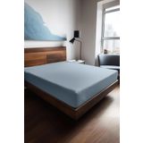 Soley Mix & Match Plain Mavi %100 Pamuk Ranforce 160x200 cm Çift Kişilik Lastikli Çarşaf