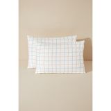 Soley Mix & Match | Vero | %100 Pamuk 2’li Yastık Kılıfı Seti (50X 70CM) - Beyaz - 50 x 70 cm
