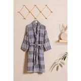 Soley Piano | %100 Pamuk Jakarlı Unisex Bornoz - Antrasit