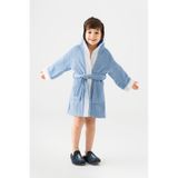 Soley | Pueri |%100 Pamuklu Unisex Çocuk Bornozu Mavi