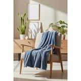 Soley Pufina 140x190 cm İndigo Tavşan Tüyü Dokulu Peluş TV Battaniyesi