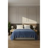 Soley Pufina 150X220 Tavşan Tüyü Tek Kişilik Battaniye - Indigo - Mavi - Pike