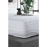 Soley | Sıvı Geçirmez Fited Pamuklu Alez Tek / Çift Kişilik Yatak Koruyucu - 180 x 200 cm - Beyaz