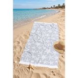 Soley Stella | %100 Pamuk Saçaklı Plaj Havlusu | 80x150 cm (Gri)