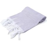 Soley | Stripe | %100 Doğal Pamuklu Peştemal - 90 x 180 cm - Lila