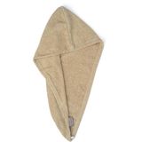 Soley | Talya | Extra Yumuşak Pamuklu Saç Havlusu - Bone - 23 x 65 cm - Kahverengi