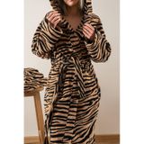 Soley Tiger %100 Pamuk Kadife Kadın / Erkek Unisex Bornoz Renksiz