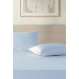 Soley Valeron | %100 Pamuk Saten 2'li Yastık Kılıfı Seti - Mavi - 50 x 70 cm