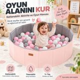 Solezon Katlanır Oyun Havuzu Yıkanabilir Çocuk Aktivite Havuzu Topsuz - Pembe