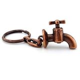 Solfera Bakır Renkli Retro Vintage Musluk Şekilli Metal Anahtarlık KC023